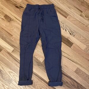 Grey/Blue Casual Jogger cotton Pants